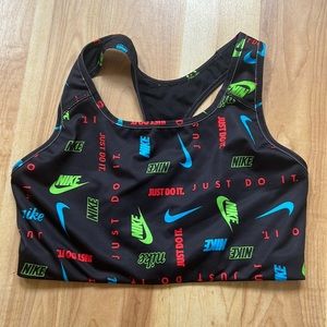 Nike  swoosh logo sports bra large worn once